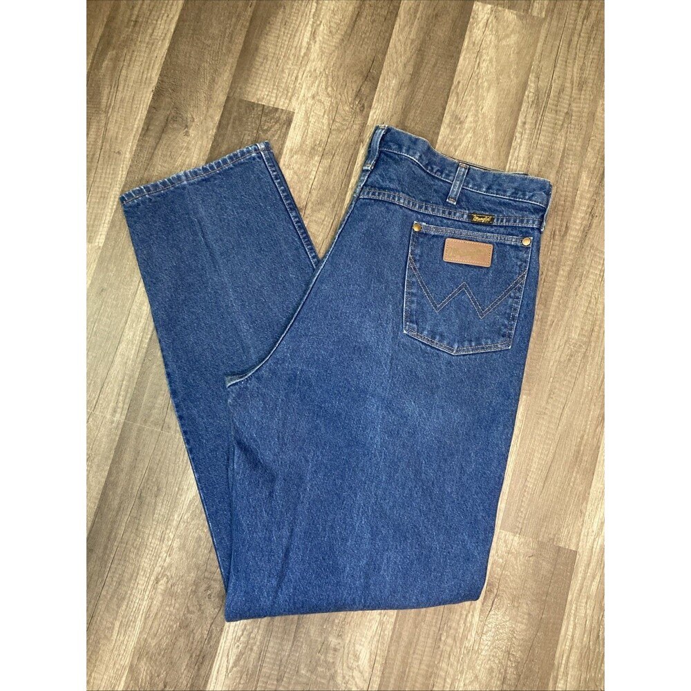 Vintage Wrangler Jeans Mens 37x35 31MWZ Straight Denim Pants Western Work USA
